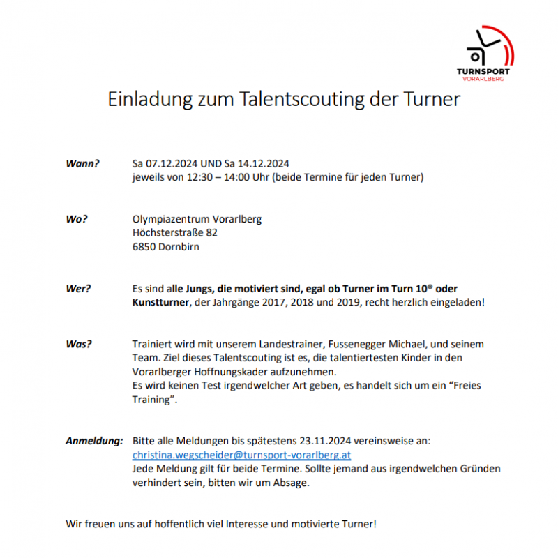 Talentscouting der Turner 2024